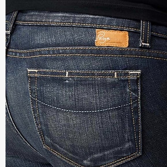 PAIGE Maternity size 32L 32 long Westbourne blue jeans under belly flare NWT - Picture 5 of 13